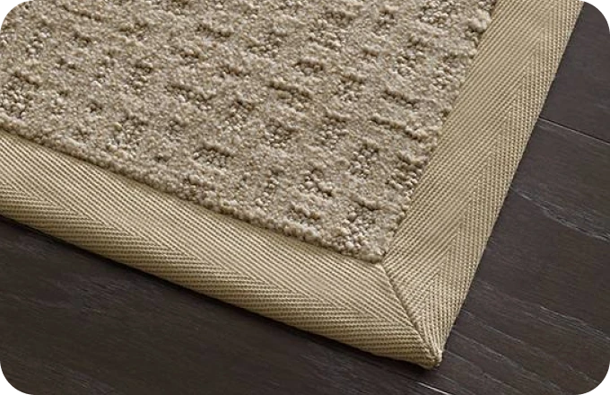Close up of carpet binding | Lloyd's Carpets & Draperies