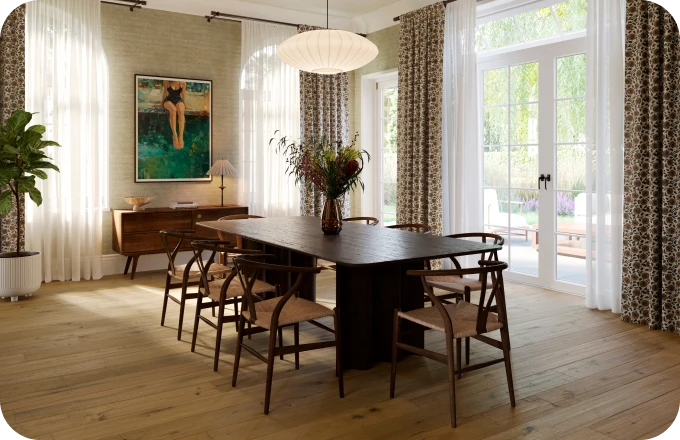 Dinning room flooring | Lloyd's Carpets & Draperies