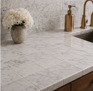 Marble Tile Countertops | Lloyd's Carpets & Draperies